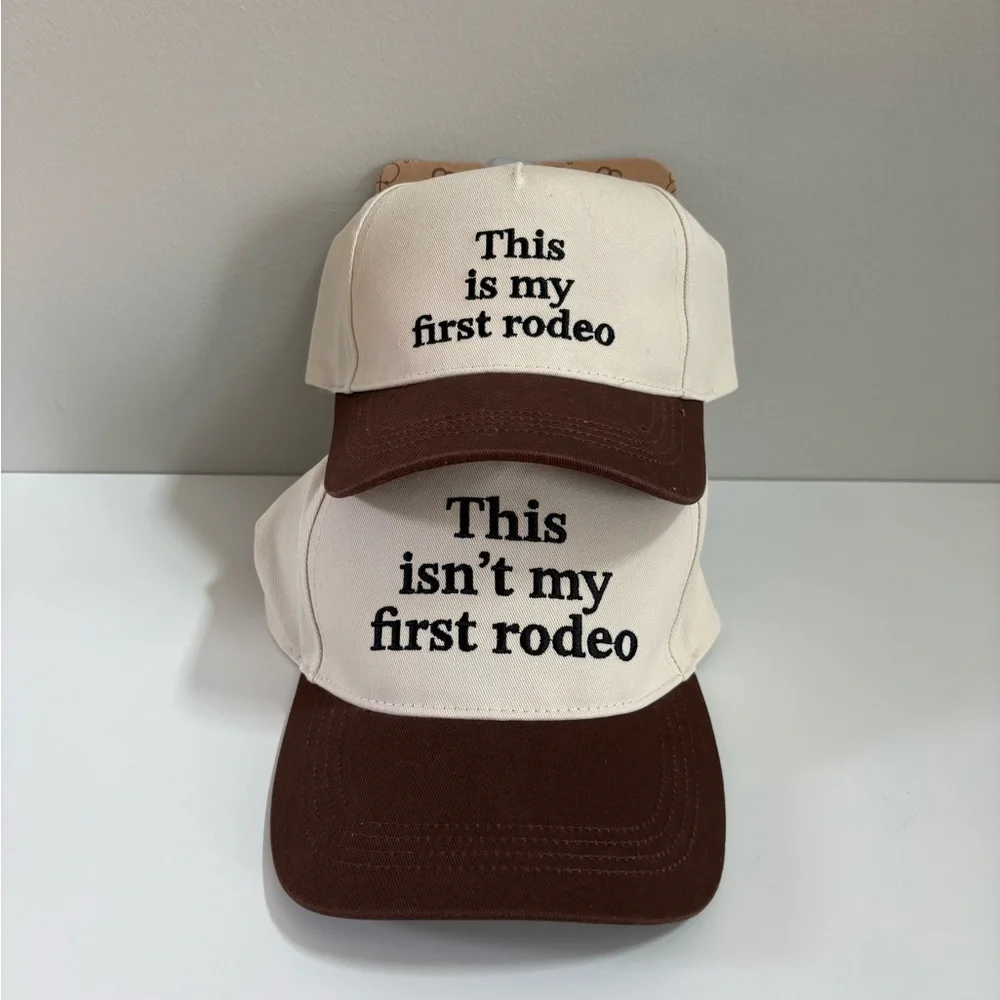 David & Young Mama & Mini 'This is/This isn't my first rodeo' Trucker Hats - Picture 1 of 4